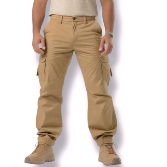 Wrangler Riggs Workwear Mens Cargo Pants Beige Size 44x30 - Picture 1 of 9